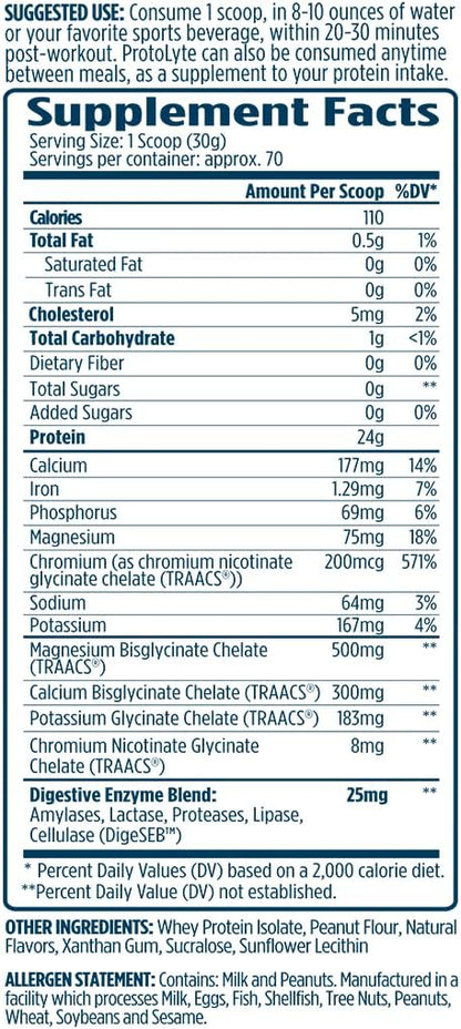 VMI Sports | ProtoLyte Whey Isolate Protein Powder | Low Calorie Whey Protein Powder for Weight Loss | Protein Powder for Muscle Gain | Digestive Enzymes | Non-GMO (Vanilla Peanut Butter, 4.6 Pounds)
