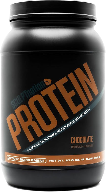 Sculpt Nation by V Shred Protein Powder (Chocolate) - Premium Whey Protein Powder Chocolate and BCAAs to Support Muscle Building and Recovery - 30 Servings