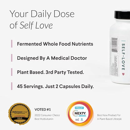 Multivitamin+, Award-Winning Plant-Based (Vegan) Multivitamin, Organic Vegetables & Herbs, Fermented Vitamins, Probiotics, Doctor's Choice, 45 Servings