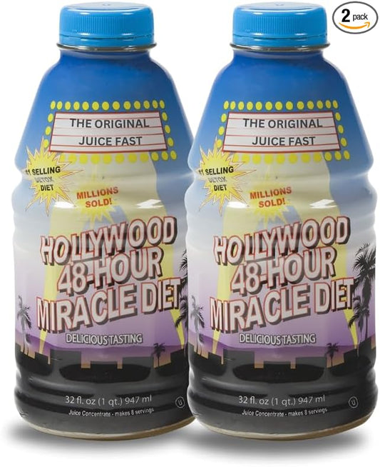 48-Hour Miracle Fruit Juice Cleanse Diet 2-Pack, Detox Cleanse for Weight Loss & Rejuvenation, Food Replacement, Fast Acting Diet, Delicious & Tasty Formula, 32 Fl. Oz.