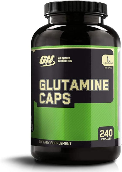 Optimum Nutrition L-Glutamine Muscle Recovery Capsules, 1000mg, 240 Count (Package May Vary)