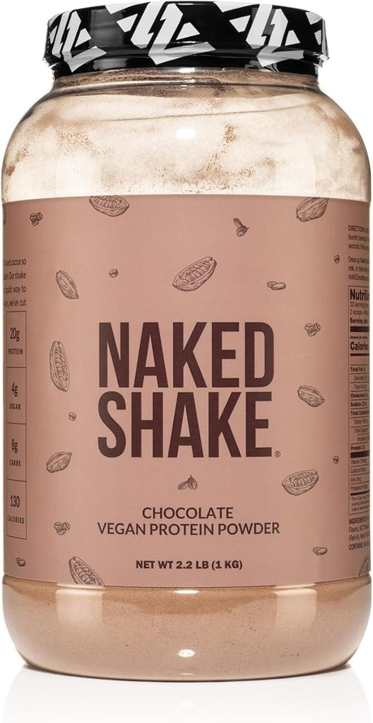 Naked Shake - Chocolate Protein Powder - Plant Based Protein Shake with Mct Oil, Gluten-Free, Soy-Free, No Gmos Or Artificial Sweeteners - 30 Servings
