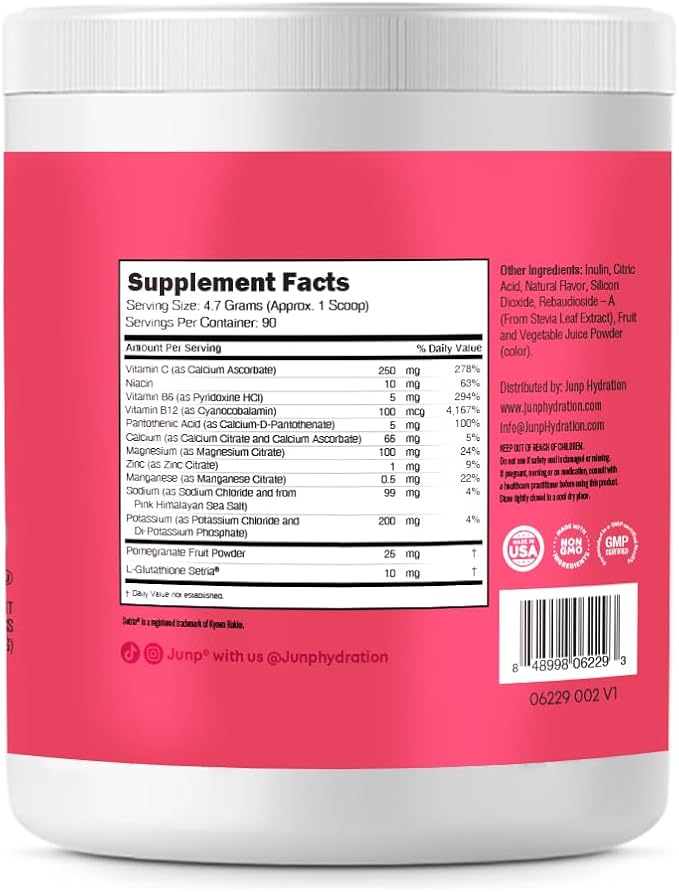 JUNP Electrolytes Powder No Sugar No Carbs, Wild Berry Fruit Flavor Keto Electrolyte Drink Mix - Potassium & Salt Hydration Powder Electrolytes, Zero Calorie Sugar Free Electrolyte Powder, 90 Servings
