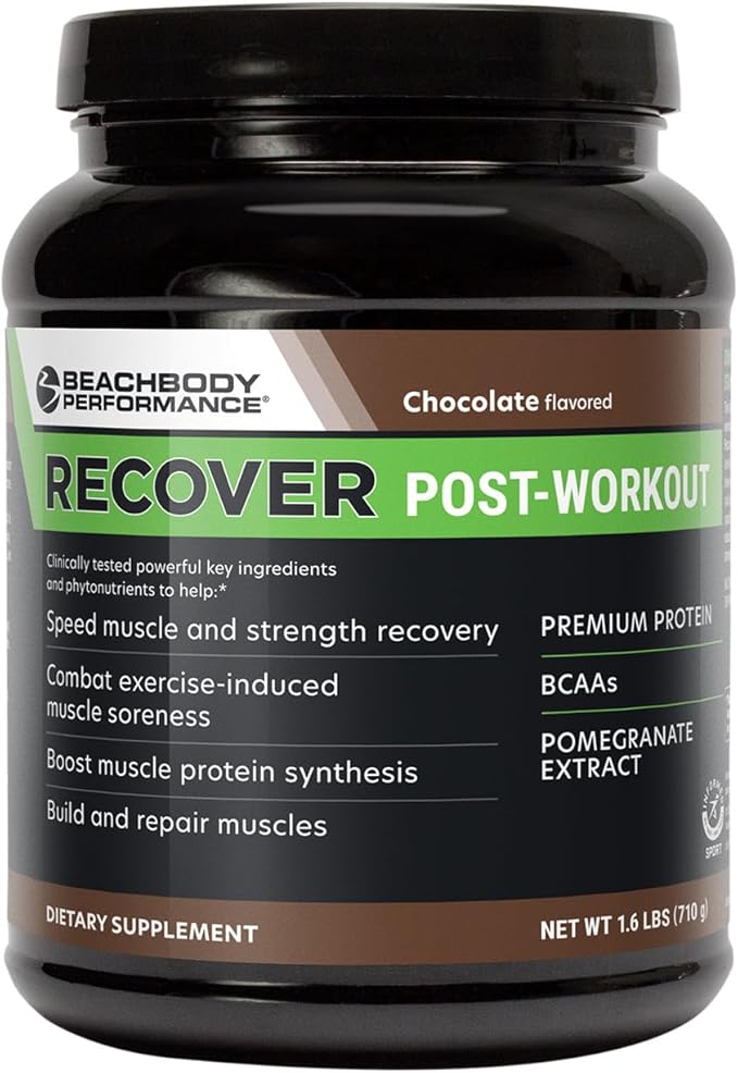 BODi Recover Whey Protein Powder Blend– Post-Workout Chocolate Whey Supplement for Muscle Recovery with 20g Protein, BCAAs, Pomegranate Extract - Fast Recovery - 20 Serving Tub