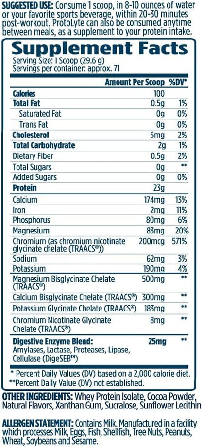 VMI Sports | ProtoLyte Whey Isolate Protein Powder | Low Calorie Whey Protein Powder for Weight Loss | Protein Powder for Muscle Gain | Digestive Enzymes | Non-GMO (Chocolate Fudge Cookie, 4.6 Pounds)