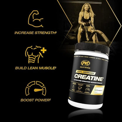 PVL Creapure Creatine - 100% Pure German Creatine monohydrate Powder - 48 Servings - 240 g