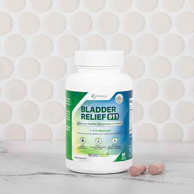 Bladder Relief 911 Detoxifying Strength - for Men and Women Provides Bladder Support, 60 Veggie Capsules - 3 Pack