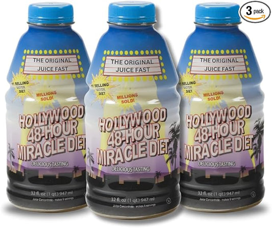 48-Hour Miracle Fruit Juice Cleanse Diet 3-Pack, Detox Cleanse for Weight Loss & Rejuvenation, Food Replacement, Fast Acting Diet, Delicious & Tasty Formula, 32 Fl. Oz.