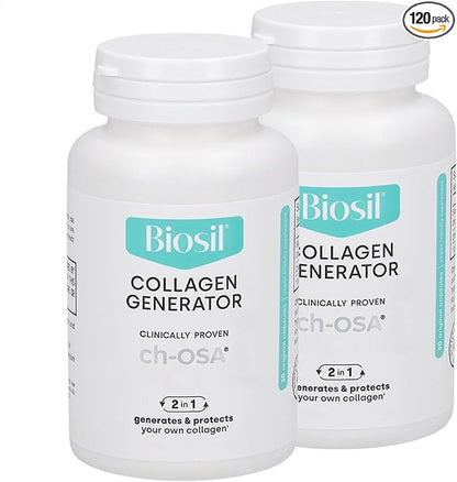 Biosil Collagen Generator - 30 Original Capsules, Pack of 2 - with Patented ch-OSA Complex - Generates & Protects Your Own Collagen - GMO Free - 30-Day Supply