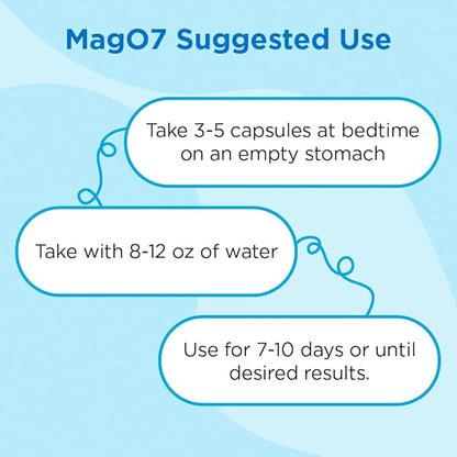nbpure MagO7 - Natural Colon Cleanse & Detox - Occasional Constipation Relief, Stool Softening, & Bloating Support for Men & Women - Ozonated Magnesium Oxide, 30 Capsules