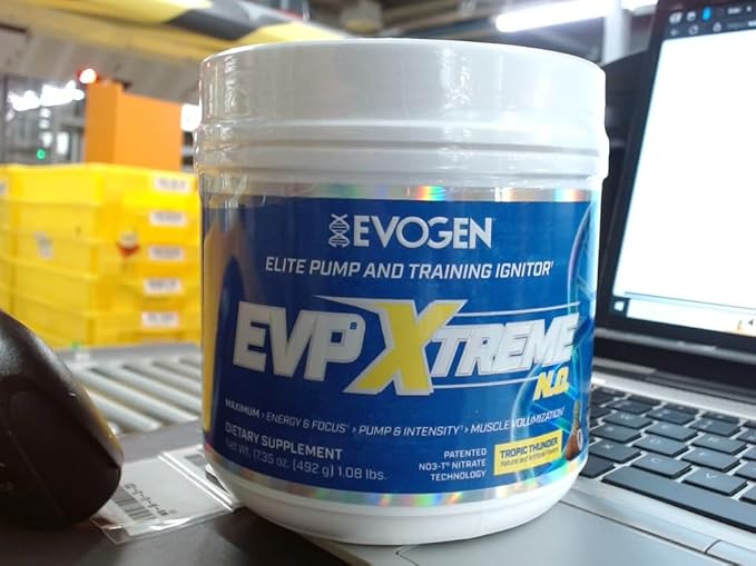 Evogen EVP Xtreme NO - Pre Workout Powder for Men & Women | Sugar Free Preworkout with Beta Alanine, Creatine, and Caffeine for Energy & Pump | Tropic Thunder | 40 Servings