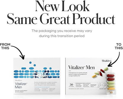 Shaklee - Vitalizer™ Men - Advanced Nutrition Vita-Strips® with Vitamins, Minerals, Omega-3s, Probiotics & More for Heart, Joint, Immune, Bone, Digestive Health & Physical Energy - 30 Vita-Strips®