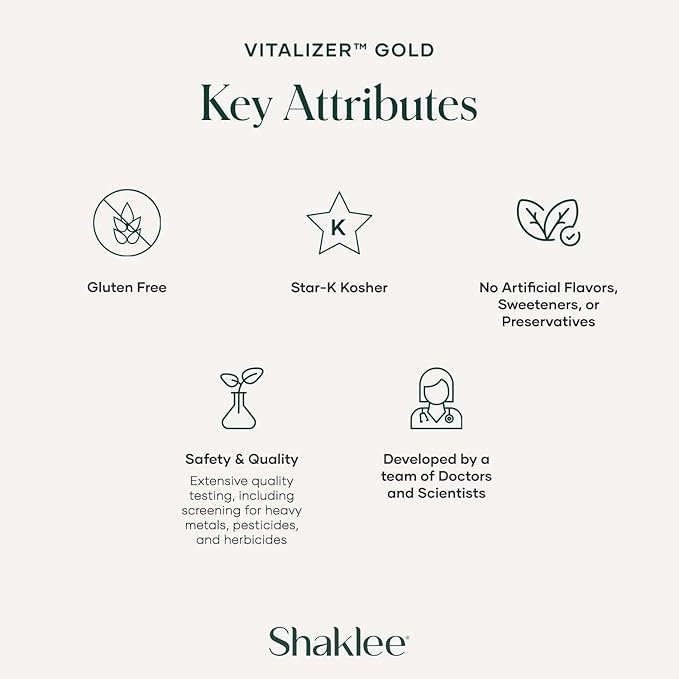 Shaklee - Vitalizer™ Gold: Advanced Nutrition for Adults Over 50 - Vitamins, Minerals, Phytonutrients, Omega-3s, Probiotics & More - Feel Healthier Every Day - 30 Vita-Strips®