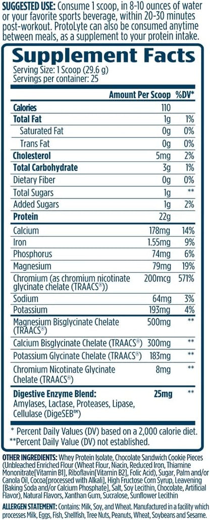 VMI Sports | ProtoLyte Whey Isolate Protein Powder | Low Calorie Whey Protein Powder for Weight Loss | Protein Powder for Muscle Gain | Digestive Enzymes | Non-GMO (Milk and Cookies, 1.6 Pounds)