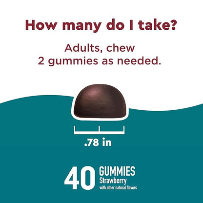 Nature Made Wellblends Stress Relief Gummies, L theanine 200mg to Help Reduce Stress, with GABA 100mg, Same Day Stress Support, 40 Strawberry Flavor Gummies