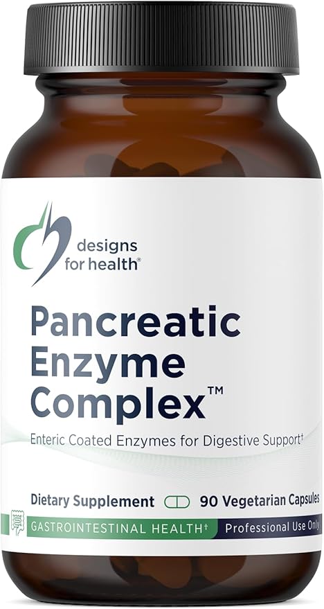 Designs for Health Pancreatic Enzymes Complex - Digestive Enzymes + Bromelain Supplement - Support Digestion + Gut Health - Delayed Release Capsule with Pancreatic Enzyme, Ox Bile (90 Capsules)