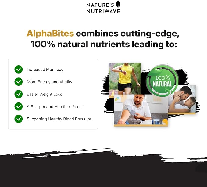 AlphaBites Gummies for Men Support Supplement - Original Formula, 30 Gummies, 1 Month Supply