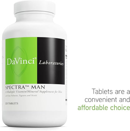 DAVINCI Labs Spectra Man - Dietary Supplement to Support Immune System Function and Men's Unique Needs - with Vitamins, Minerals, Amino Acids, Herbs, Digestive Enzymes and Fatty Acids - 120 Tablets