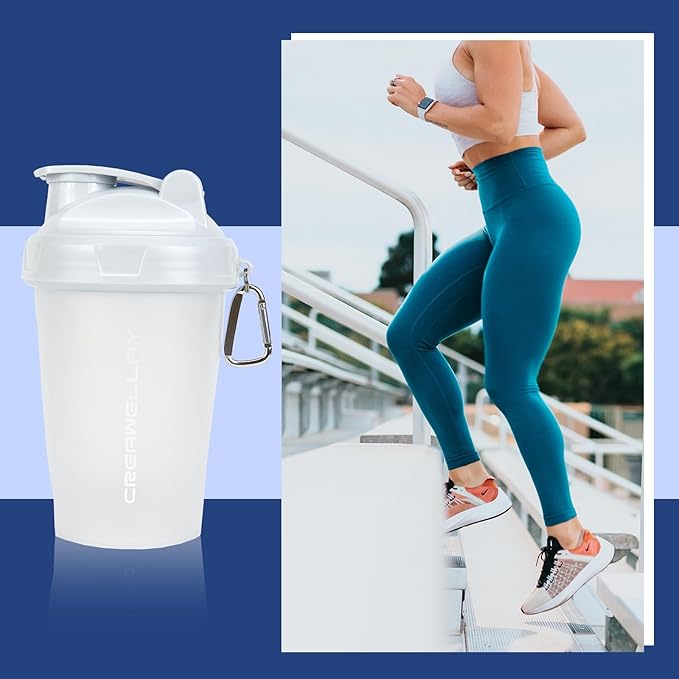 3 Pack Shaker Bottles for Protein Mixes, 17 oz Small Protein Shaker Bottle with Handle, Gym Shaker Cups with Blending Ball for Pre Workout, BPA-Free & Dishwasher Safe (White, Pink, Blue)