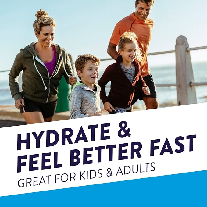 Pedialyte Fast Hydration Electrolyte Powder Packets, Strawberry, Hydration Drink, 24 Single-Serving Powder Packets