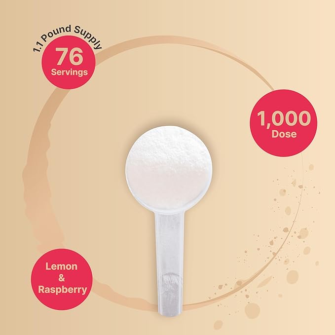 Electrolytes Powder No Sugar, 76 Servings 500g 1.1L | Keto Fast Hydration Powder - 1000mg High Potassium, Minerals & Coconut Water - Raspberry Lemonade Flavor