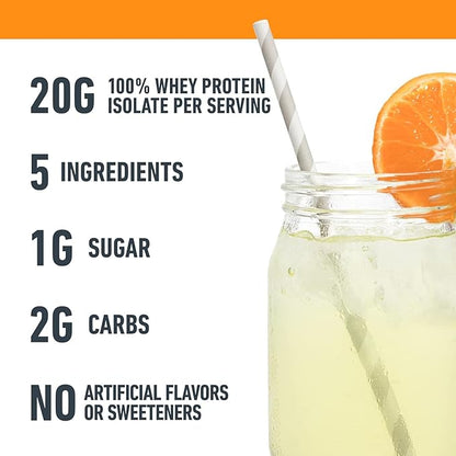 Isopure Protein Powder, Clear Whey Isolate Protein, Post Workout Recovery Drink Mix, Gluten Free with Zero Added Sugar, Infusions- Citrus Lemonade, 36 Servings,2.4 pounds