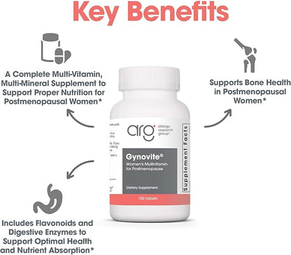Optimox Gynovite Plus - Menopause Supplements for Women, Menopause Relief, Multivitamins for Women, Magnesium Supplement, Women's Support - 180 Count