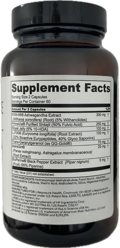 Lifexposure Testosterone Supplement for Men – Clinically Formulated to Support Hormones, Boost Energy, Build Muscle, and Reduce Stress, Trusted by Health Experts – 1 Month Supply