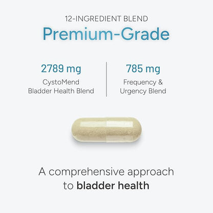 Bladder & Pelvic Discomfort Formula (High Potency) - Supports Less Flares & Urgency* - Premium Bladder Support for Women & Men - USA Manufactured & Third-Party Tested - 180 Capsules