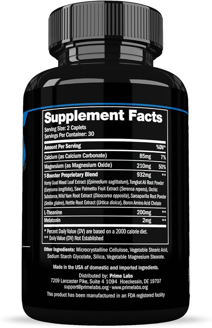 Prime Labs – Prime Test Night Duty – Nighttime Testosterone Booster & Sleep Support – Testosterone Booster for Men – PM Rest & Muscle Recovery Supplements