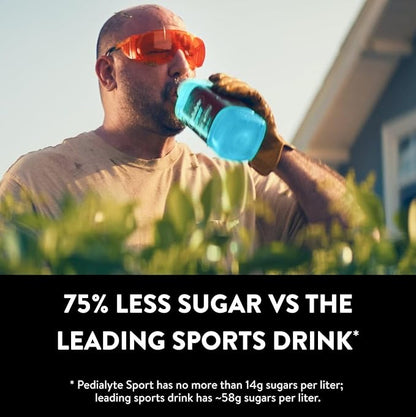 Pedialyte Sport Electrolyte Solution | 5 Key Electrolytes for Muscle Support | Fast Hydration for Before, During, & After Exercise | Berry Freeze, 1 Liter