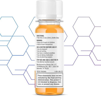 Strong Cell | Cellular Function Booster Liquid | NADH, CoQ10, Collagen. 90+% Absorption Rate. Vitamins B1, B2, B3, B6, B7, and B12. Vitamin K2.