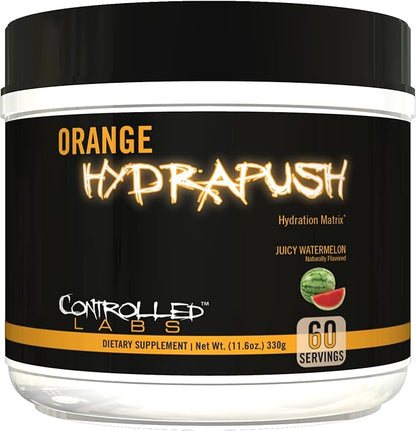 CONTROLLED LABS Orange HydraPush Electrolyte Powder, 60 Servings - Advanced Sugar-Free Hydrating Recovery Drink Mix with Coconut Water & Taurine - Boost Energy & Increase Endurance (Watermelon)