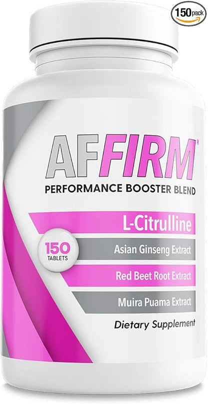 AFFIRM Nitric Oxide Booster for Women Dietary Supplement 750mg 150 Tablets (75 Day Supply) | Improves Blood Circulation | Created by Dr. Judson Brandeis