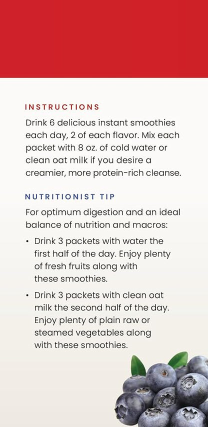 Raw Generation Instant Smoothie Detox Gut Cleanse | Healthy Weight Management | 100% Raw Natural Juice - No Added Sugar | Convenient On-the-Go | 3-Day Juice Cleanse | 18 Superfood Drink Powder Packets