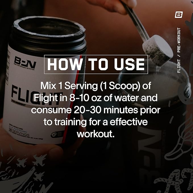 BARE PERFORMANCE NUTRITION BPN Flight Pre Workout, Supports Energy and Mental Focus, Improved Endurance & Muscle Pumps with CarnoSyn® Beta Alanine, Pink Lemonade, 30 Servings