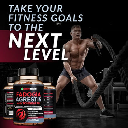 Fadogia Agrestis 15,000mg + Tongkat Ali 100,000mg + BioPerine® [Highest Purity] - Supports Stamina, Strength, Muscle Health & Recovery, Drive & Performance - Non-GMO & Made in USA - 120 capsules