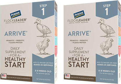 Arrive, Daily Probiotic & Prebiotic Water Supplement for Young Chickens 0-8 Weeks Old, 8 oz (Pack of 2)