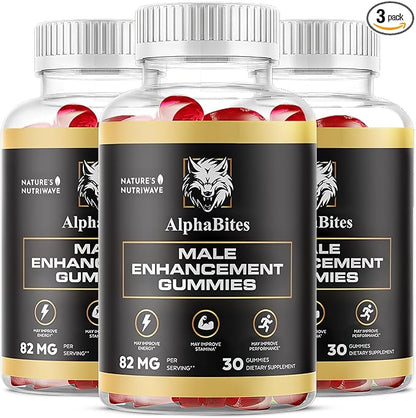 AlphaBites Gummies for Men Support Supplement - Original Formula, 30 Gummies, 3 Month Supply