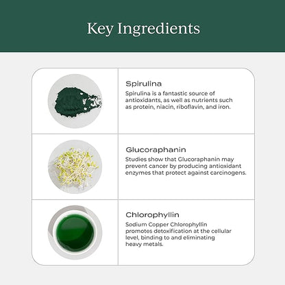 CYMBIOTIKA Super Greens Supplement with Chlorophyll, Spirulina, Daily Vegan Superfood Packets for Digestive Gut Health, Detox, Energy and Immune Support, Citrus Lime Flavor, 15 mL Pouches, 30 Pack