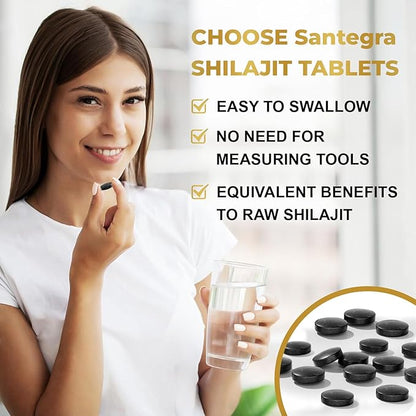 30,000 MG Shilajit Tablets, 100% Shilajit Pure Tablets 120 Counts - Shilajit Himalayan Organic Rich in Fulvic Acid & 85+ Trace Minerals, Shilajit Resin Supplement for Energy & Immune System