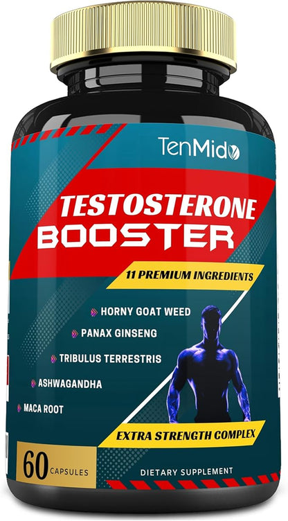 Testosterone Booster for Men- Natural Stamina, Endurance & Strength Supplement - Muscle Building Growth, Increasing Performance, Boosts Energy