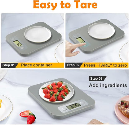 Smart Food Scale for Calorie Counting, Digital Food Scale with Nutritional Calculator, Bluetooth Food Weight Scale for Weight Loss, Diabetics, Macro, Diet, Baking 3g-5kg, 0.1oz