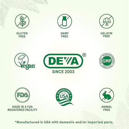 DEVA Vegan Colon Assist – Tablets with Magnesium, Triphala, Psyllium Husk, Senna, Cinnamon and More, 90 Count