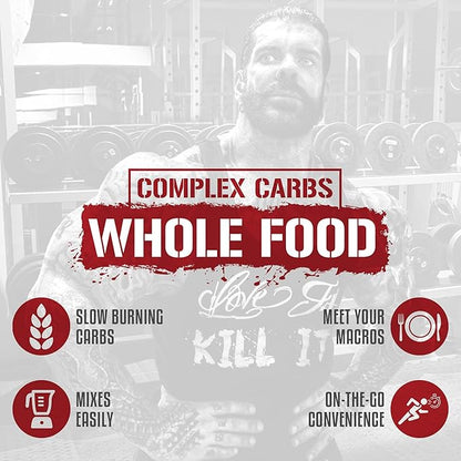5% Nutrition Rich Piana Real Carbs with Real Food Complex Carbohydrates, Long-Lasting Low Glycemic Energy for Pre-Workout/Post-Workout Recovery Meal, 2.8 lb, 40 Servings (Blueberry Cobbler)