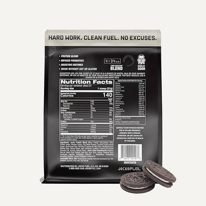 Jocko Mölk Whey Protein Powder - Keto, Probiotics, Grass Fed, Digestive Enzymes, Amino Acids, Sugar Free Monk Fruit Blend - Supports Muscle Recovery & Growth (2 LB, Cookies & Cream)