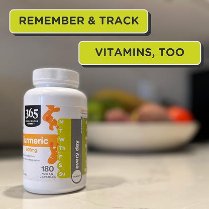 Daily Tracking Stickers/3 Pck for Vitamins & Medication in Any Form,Vitamin Organizer,Easy Pill Tracker,Daily Pill Organizer,Medicine Organizer,Weekly Pill Box,7 Day Week, AM/PM,Day & Night