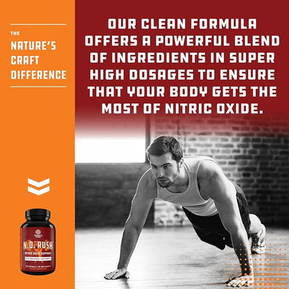 Nitric Oxide Booster Complex with L-Arginine & L-Citrulline – Amplifier for Increased Endurance – Powerful Antioxidant – Weight Loss Support Vitamin for Men Women Teens