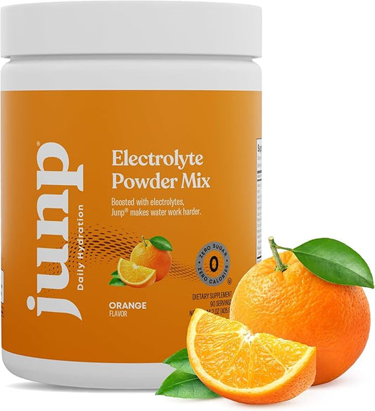 JUNP Electrolytes Powder No Sugar No Carbs, Sweet Tangy Citrus Orange Keto Electrolyte Drink Mix, Potassium & Salt Hydration Powder Electrolytes Zero Calorie Sugar Free Electrolyte Powder, 90 Servings