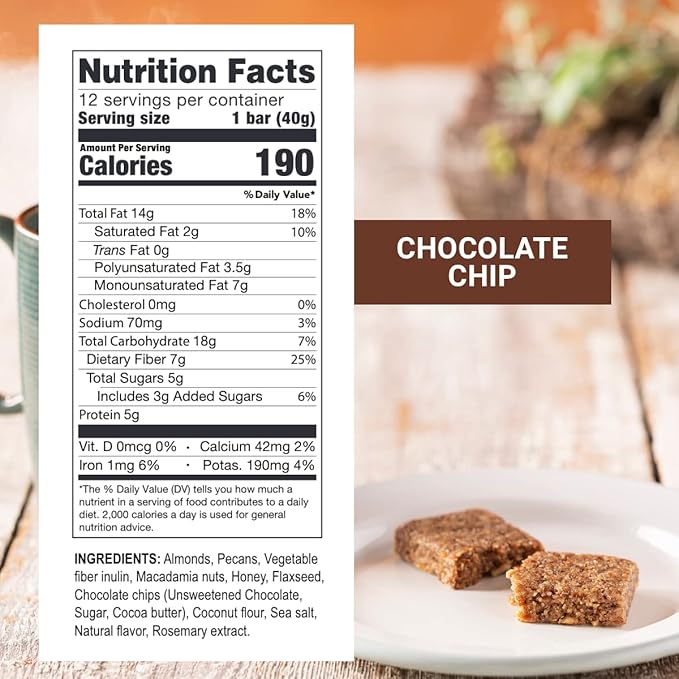 Prolon Fast Bars | Keto, Gluten Free, Dairy Free, Plant Based Protein, For Intermittent Fasting | Developed to Not Break a Fast | Variety Pack | Nuts & Honey, Chocolate Chip, Coconut Macadamia, 12 Ct